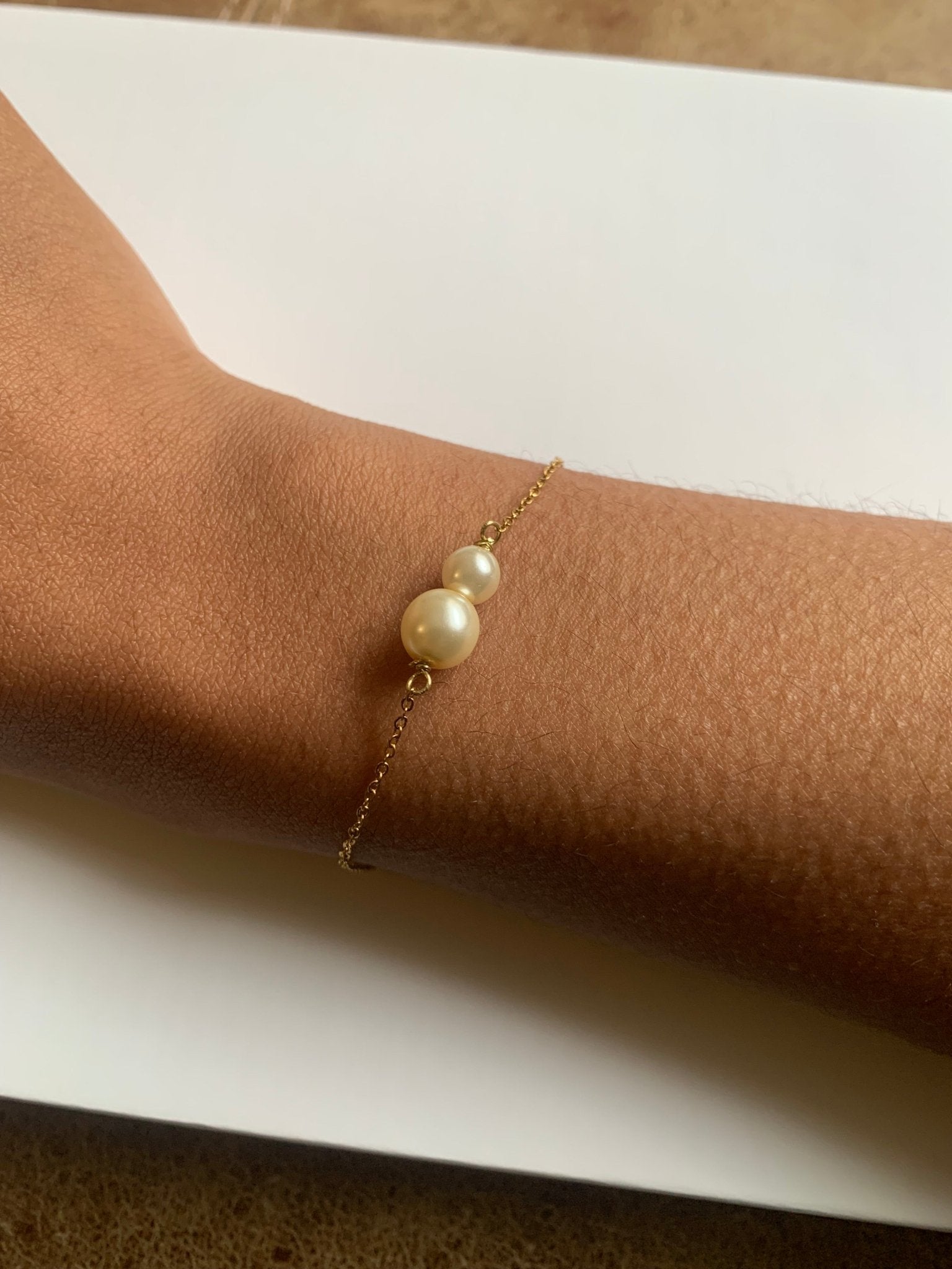 Bracelet double perles - 13Or