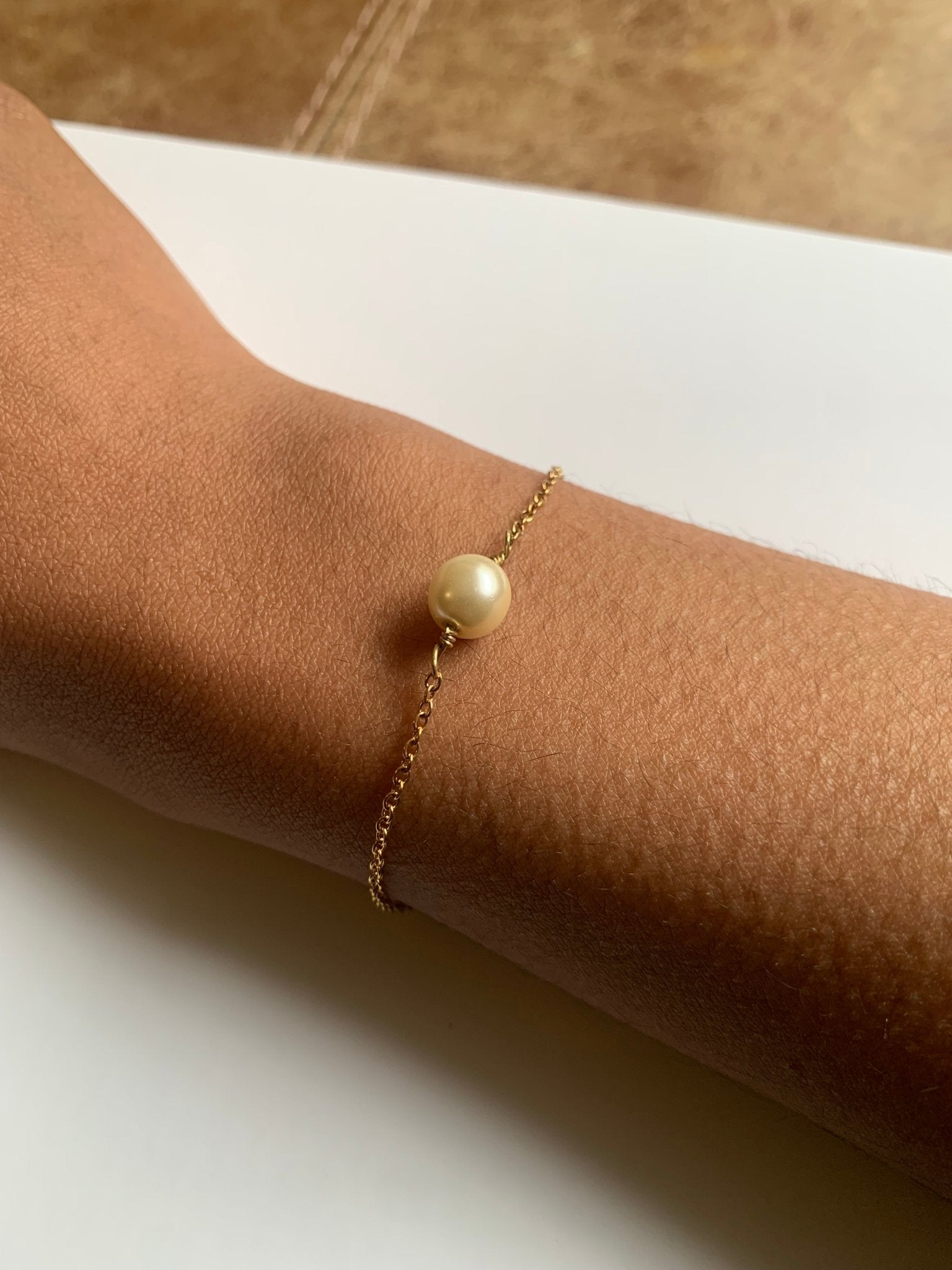 Bracelet perle unique - 13Or