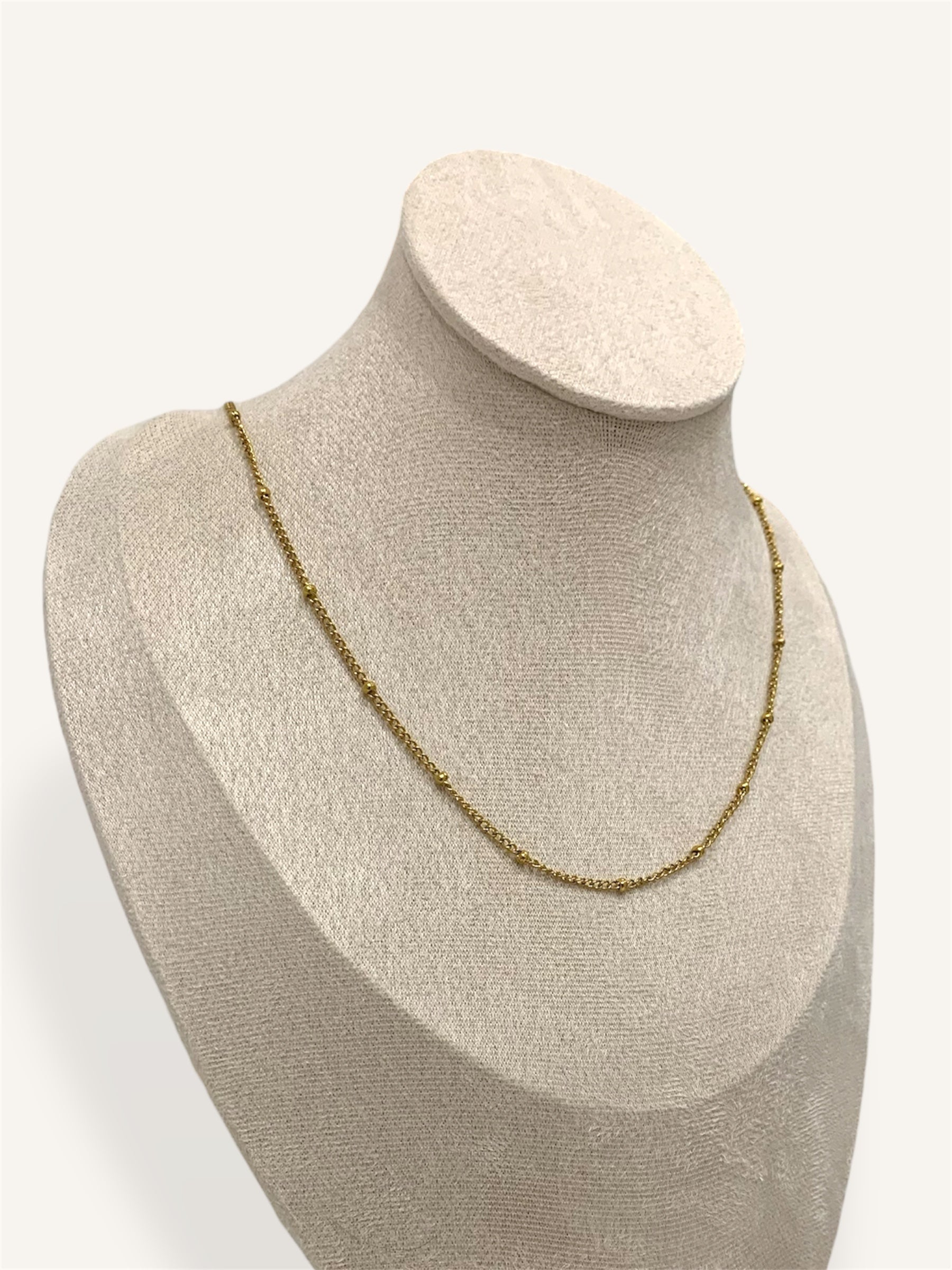 Chaîne Fine Perles en Acier Inoxydable