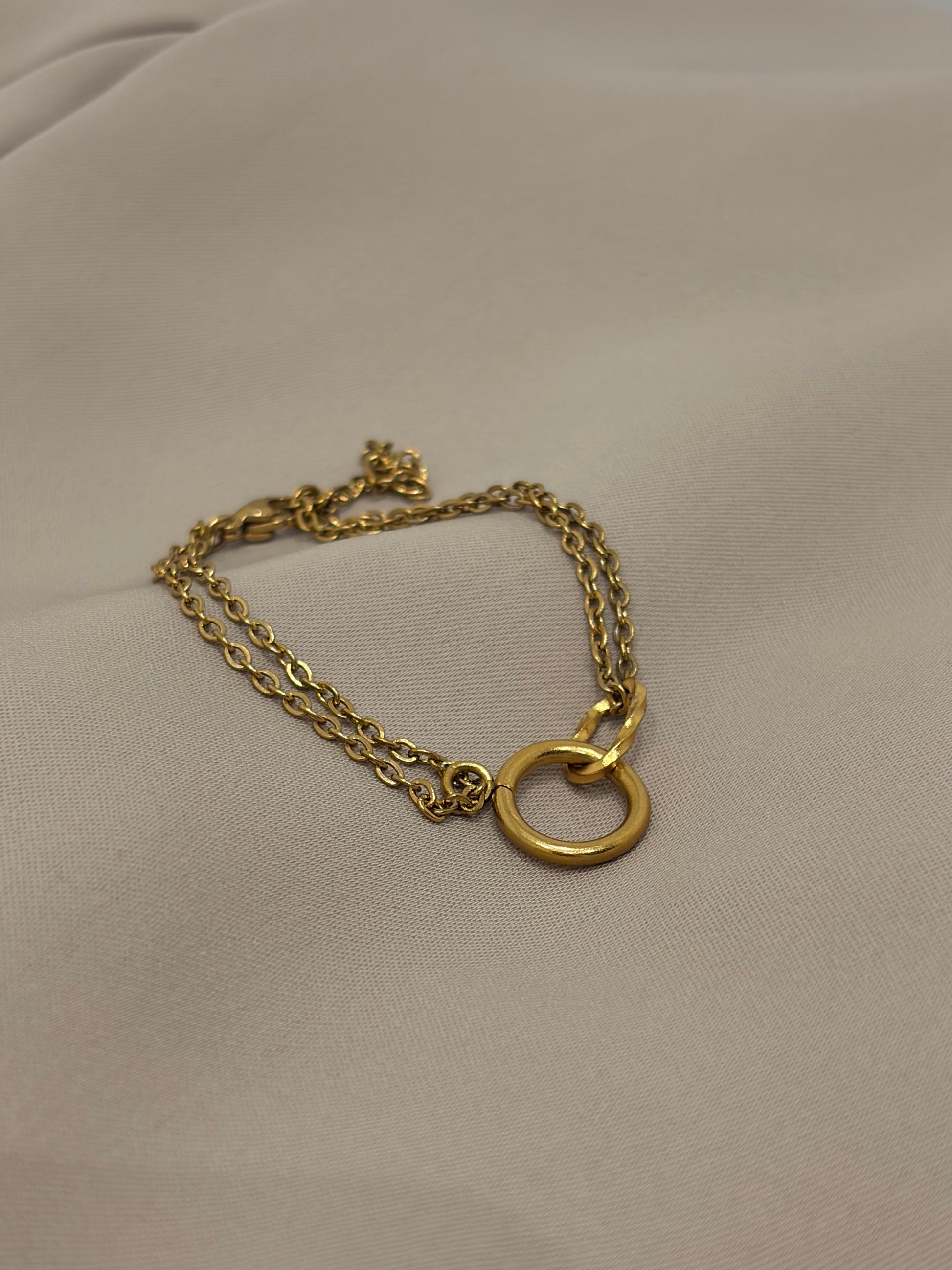 Bracelet anneaux doublé