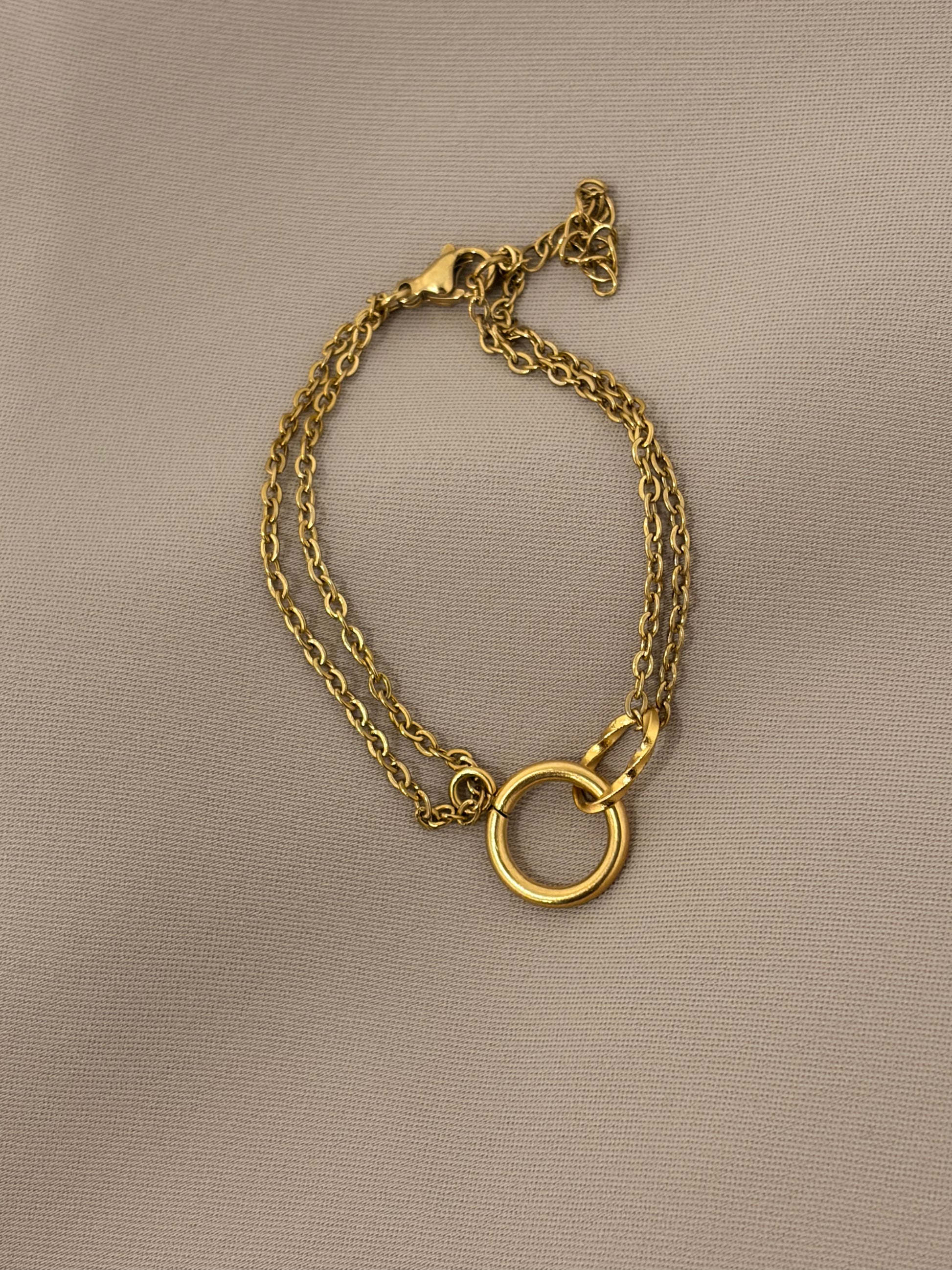 Bracelet anneaux doublé