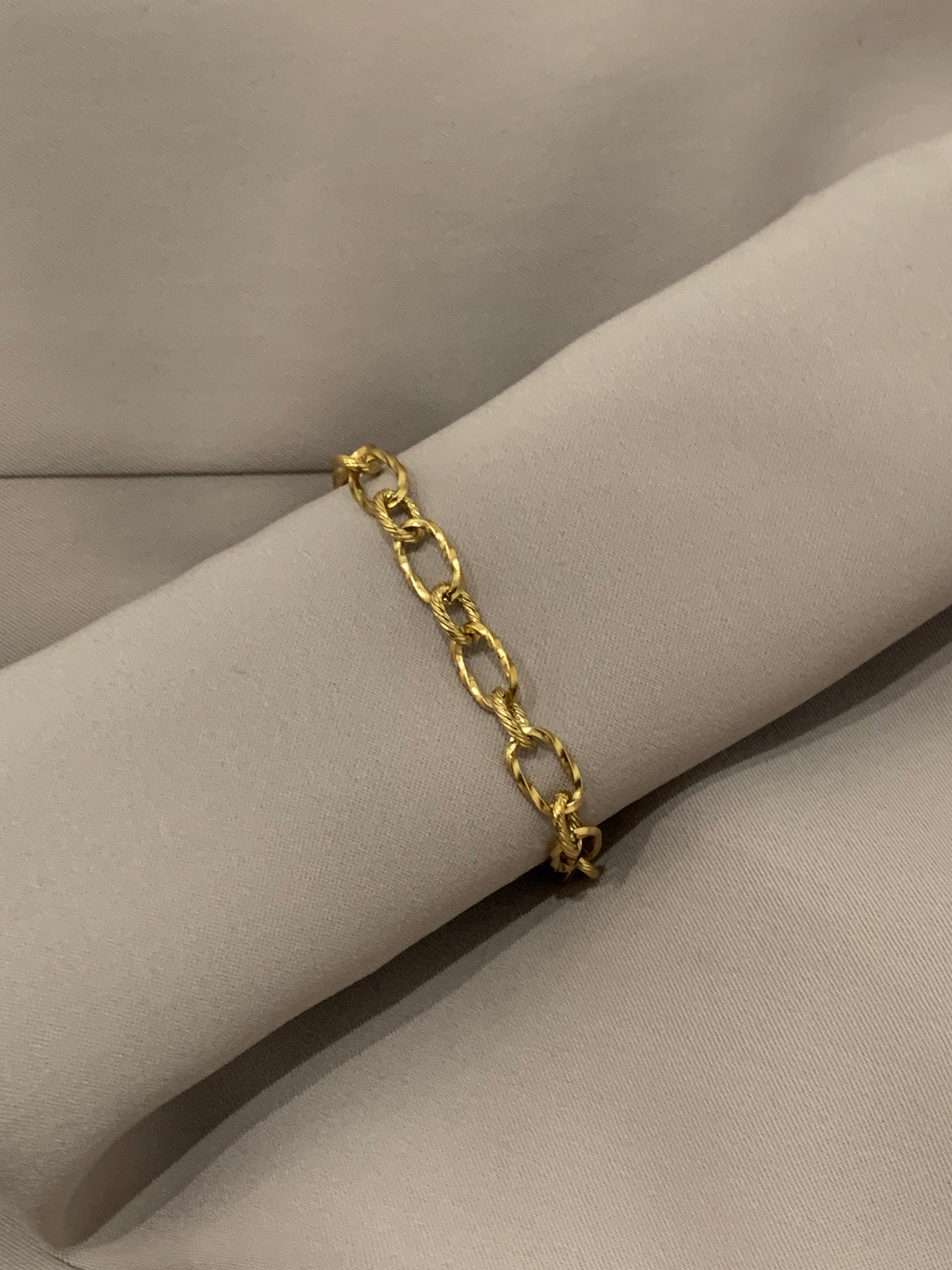 Bracelet Maille Torsadé en Acier Inoxydable