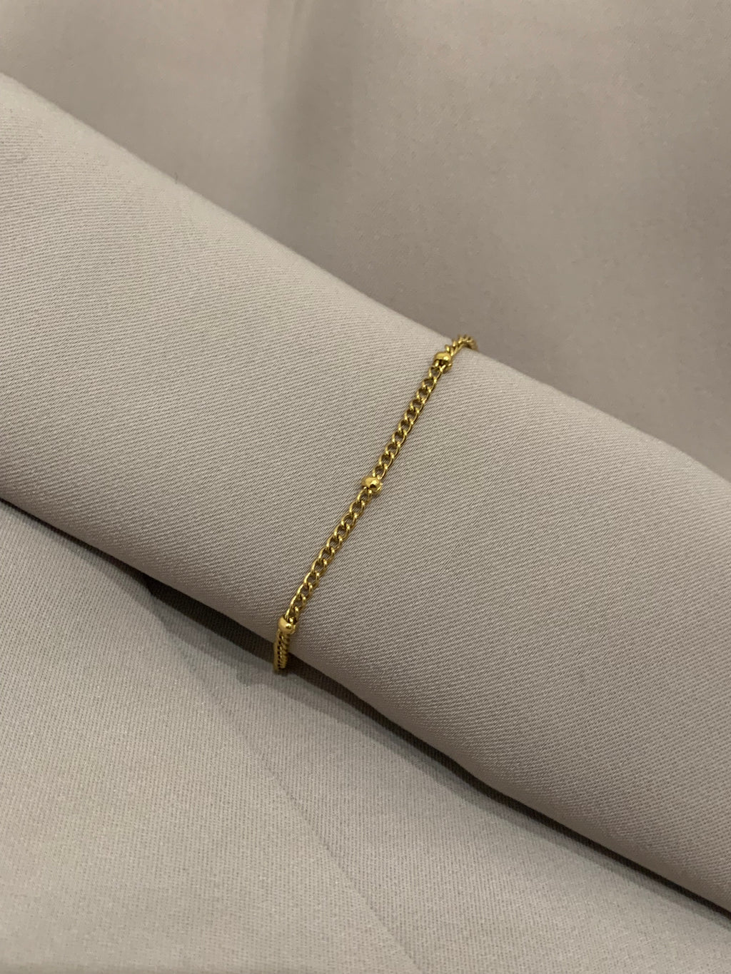 Bracelet Fine Perles en Acier Inoxydable