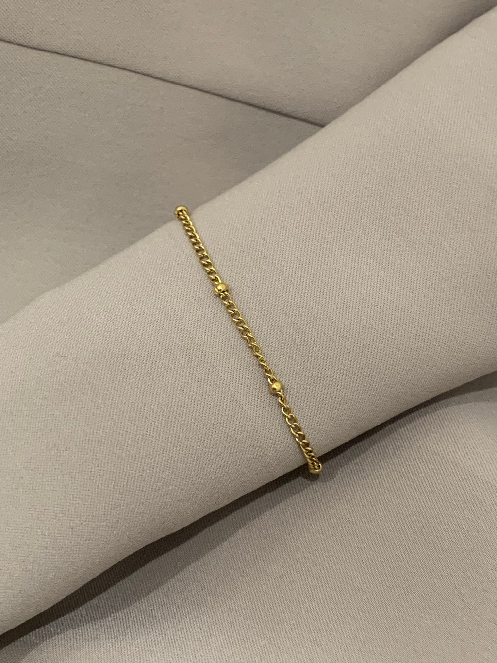 Bracelet Fine Perles en Acier Inoxydable