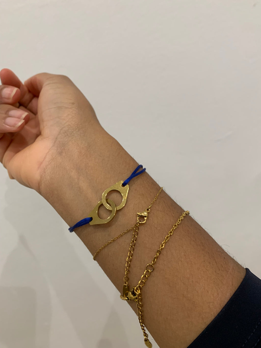 Bracelet Cordon Menottes en Acier Inoxydable