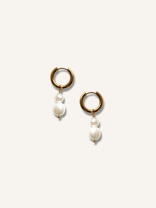 Boucles d’oreilles double perles - 13Or